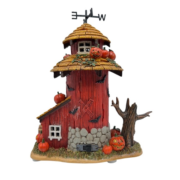 Hawthorne Village Disney Halloween Harvest Village Lighted Goofy's Spooky Silo - Picture 10 of 14